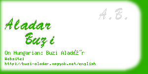 aladar buzi business card